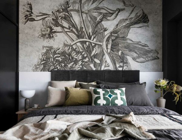 Schlafzimmer Tapete Hinterm Bett