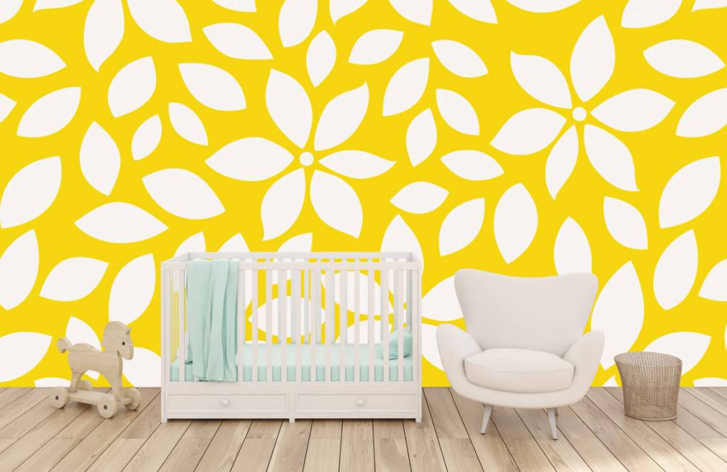 Andere - Gelbes Blumenmuster - Babyzimmer 5