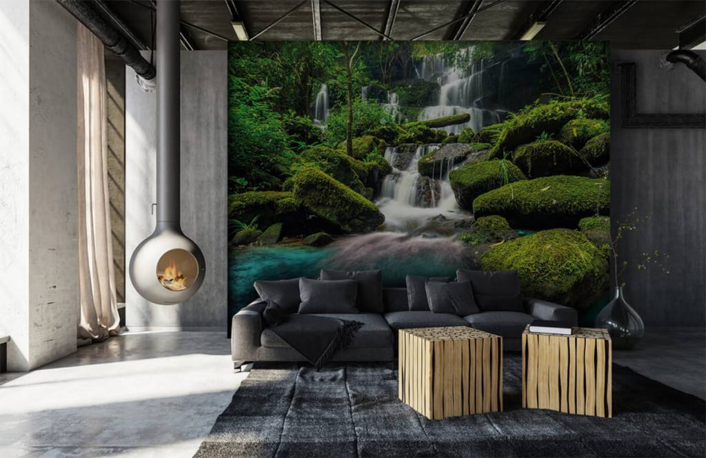Wasserfälle - Wasserfall in einen Dschungel - Hobbyzimmer 6