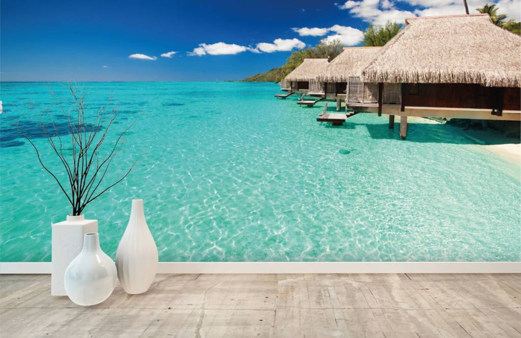 Strand Tapete - Ferienhäuser auf den Malediven - Hobbyzimmer 1