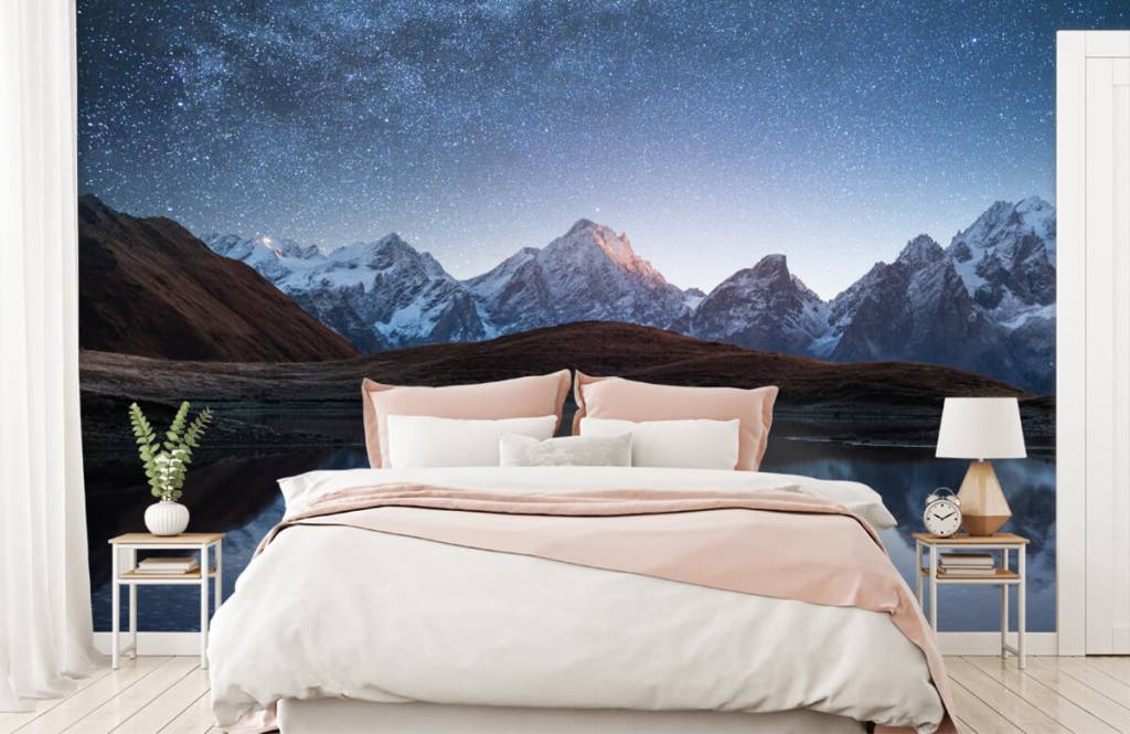 Winter - Berge bei Nacht - Schlafzimmer 1