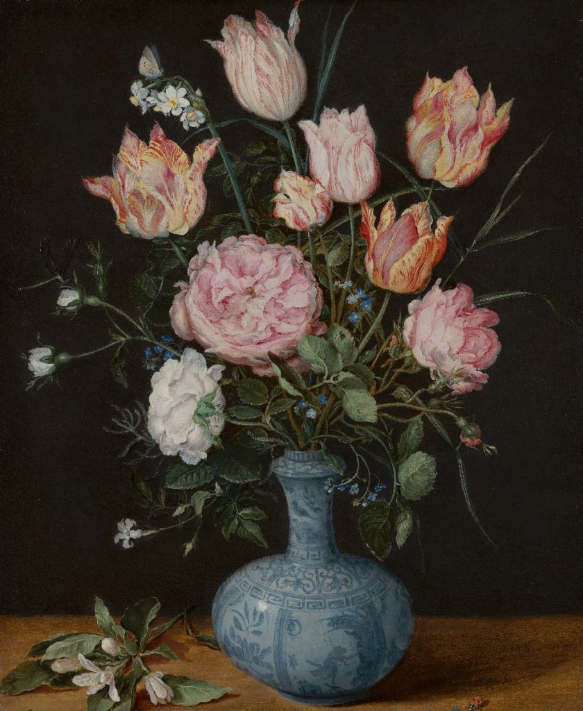 Wan-Li Vase mit Blumen