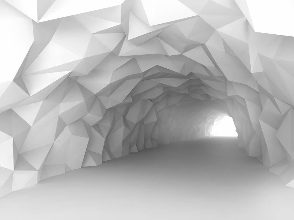 3D Tunnel mit spitzen Punkten