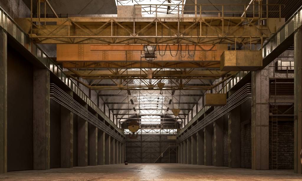 Industrielle verlassene Halle