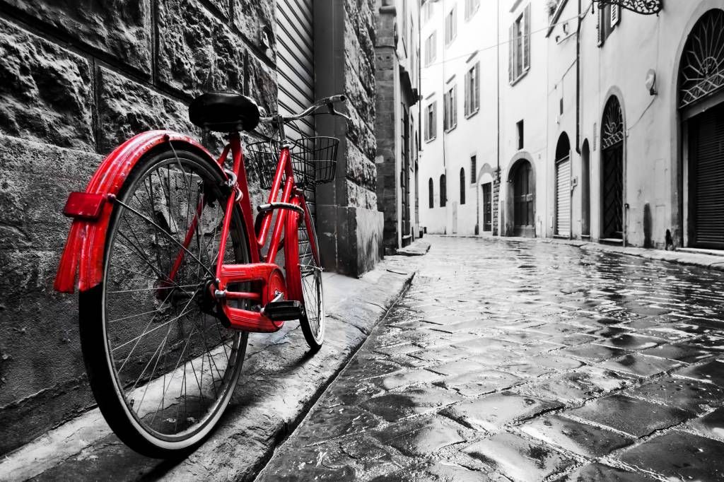 Rotes Fahrrad