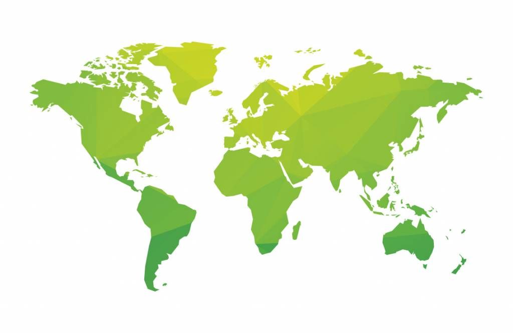 Weltkarte grün