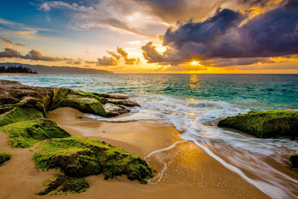Ein wunderschöner Hawaiianer Sonnenuntergang