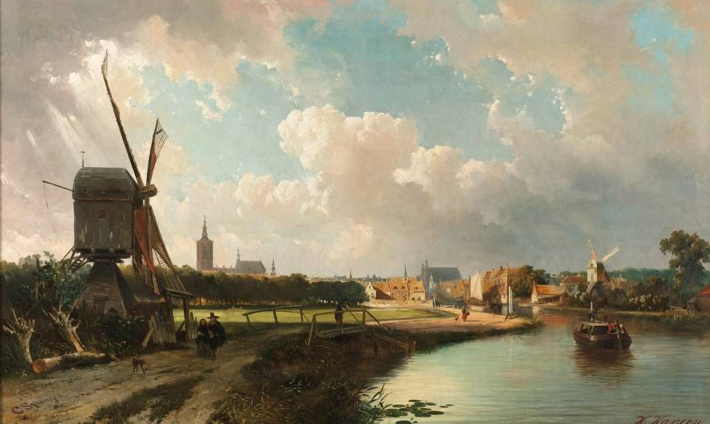 Blick auf Den Haag vom Delfter Kanal aus dem 17. Jahrhundert