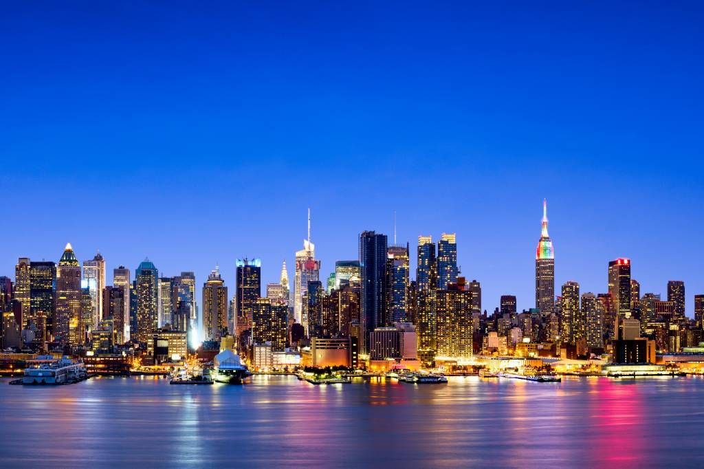 New York Manhattan Skyline auf Fototapete