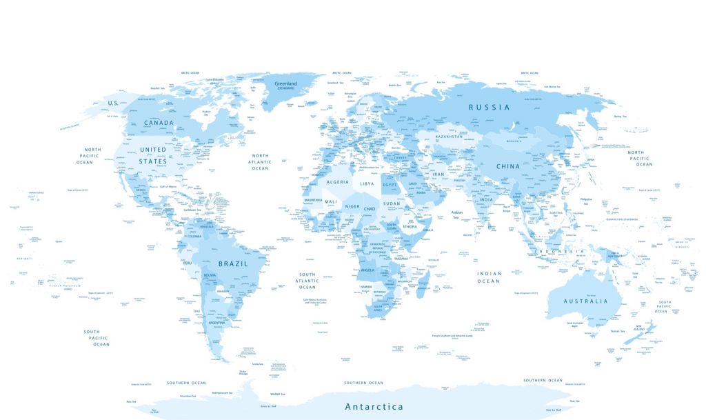Weltkarte realistisch