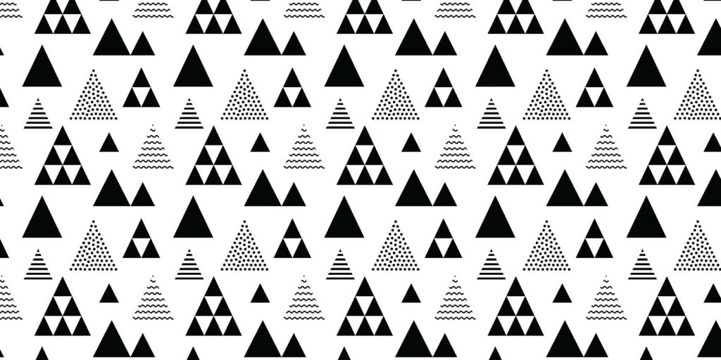 Dreiecke in Schwarz-Weiß