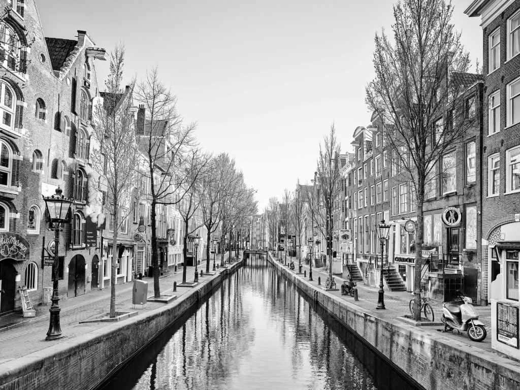 Amsterdam in schwarz-weiß