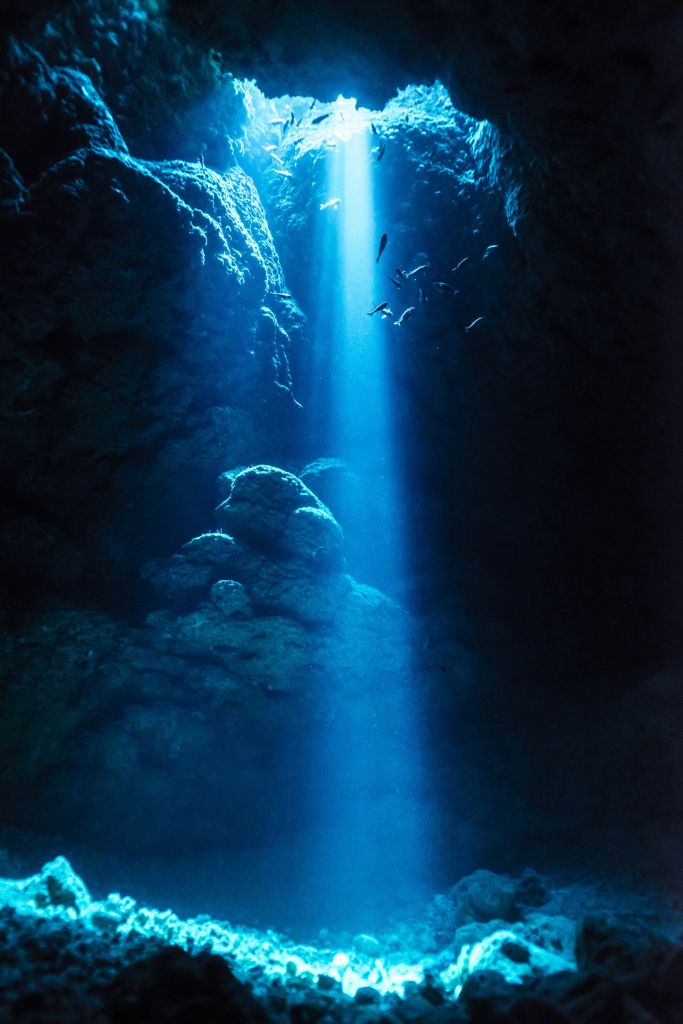 Licht in einer Höhle