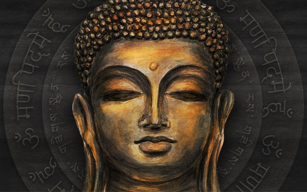 Gemalter Buddha