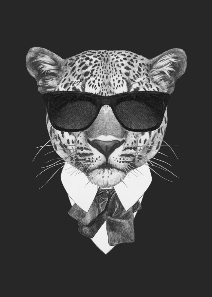 Leopard im Anzug