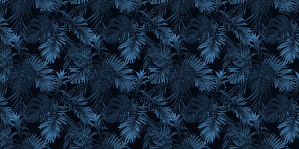 Blaue tropische Blätter