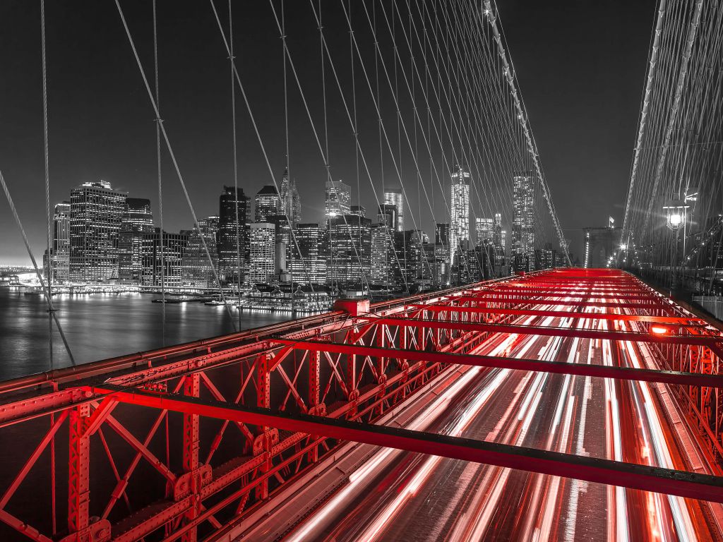 Rote Brooklyn-Brücke