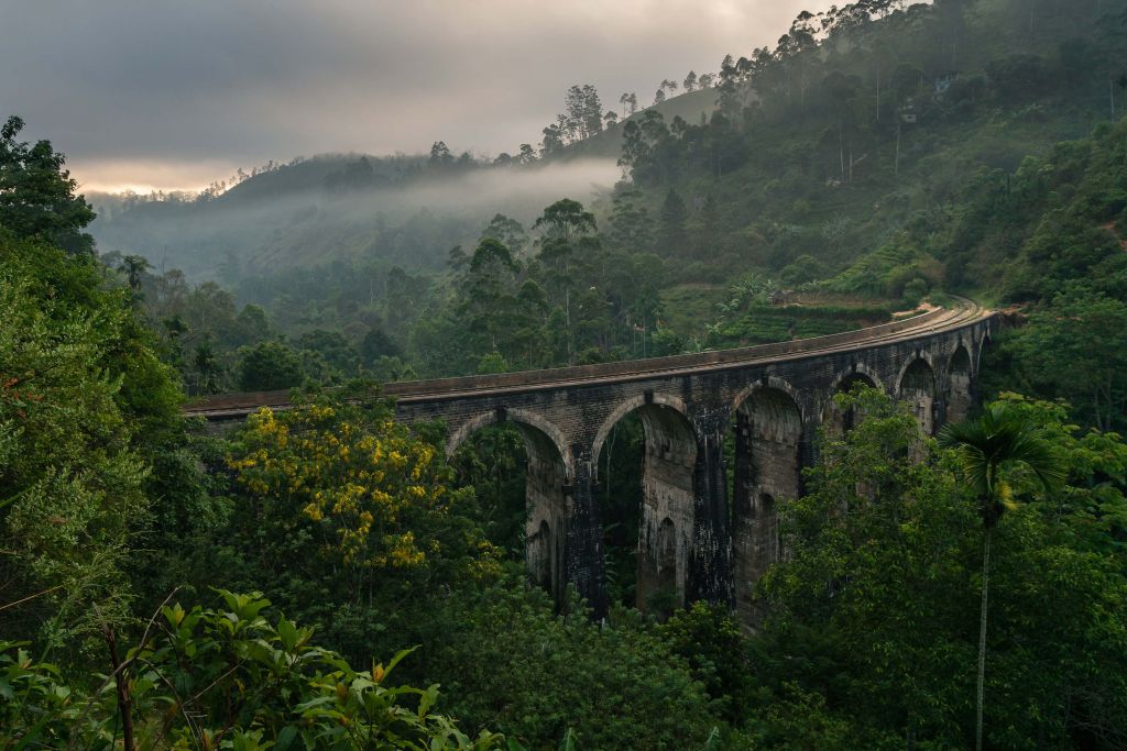 Eisenbahnbrücke durch den Dschungel