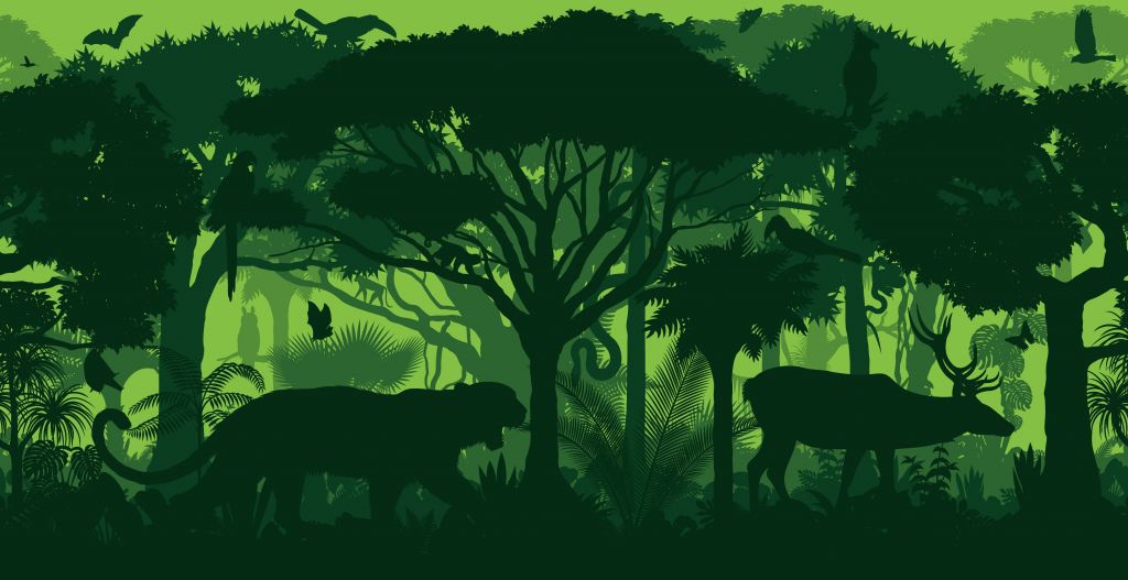 Dschungel Silhouetten