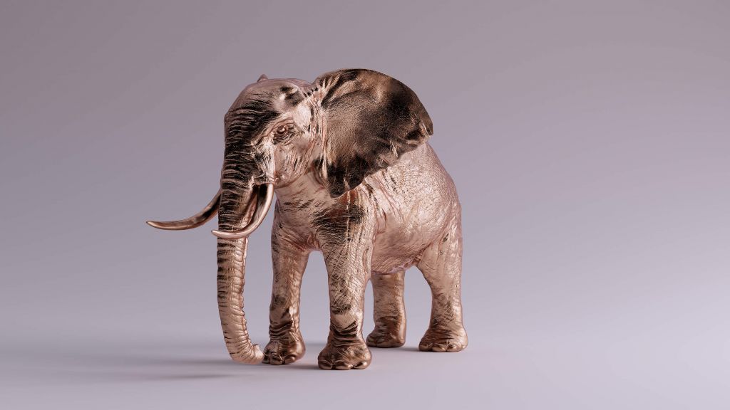 Bronze-Elefant