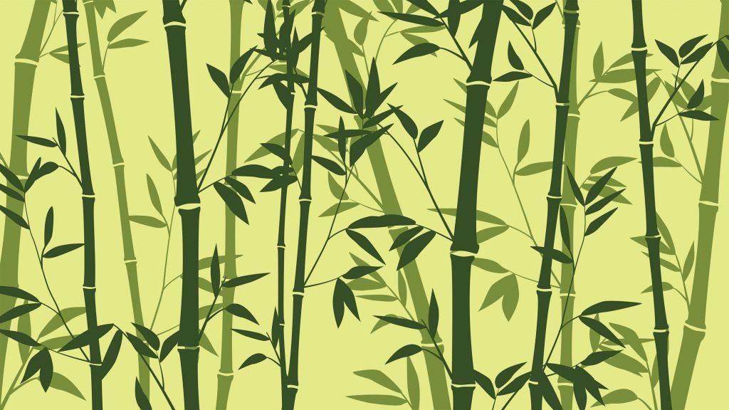 Illustration eines Bambuswaldes