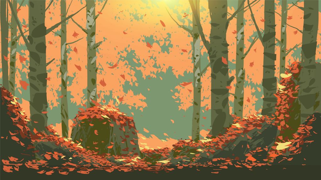 Herbst Wald Illustration