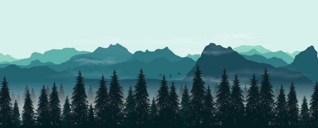 Illustration eines Waldes