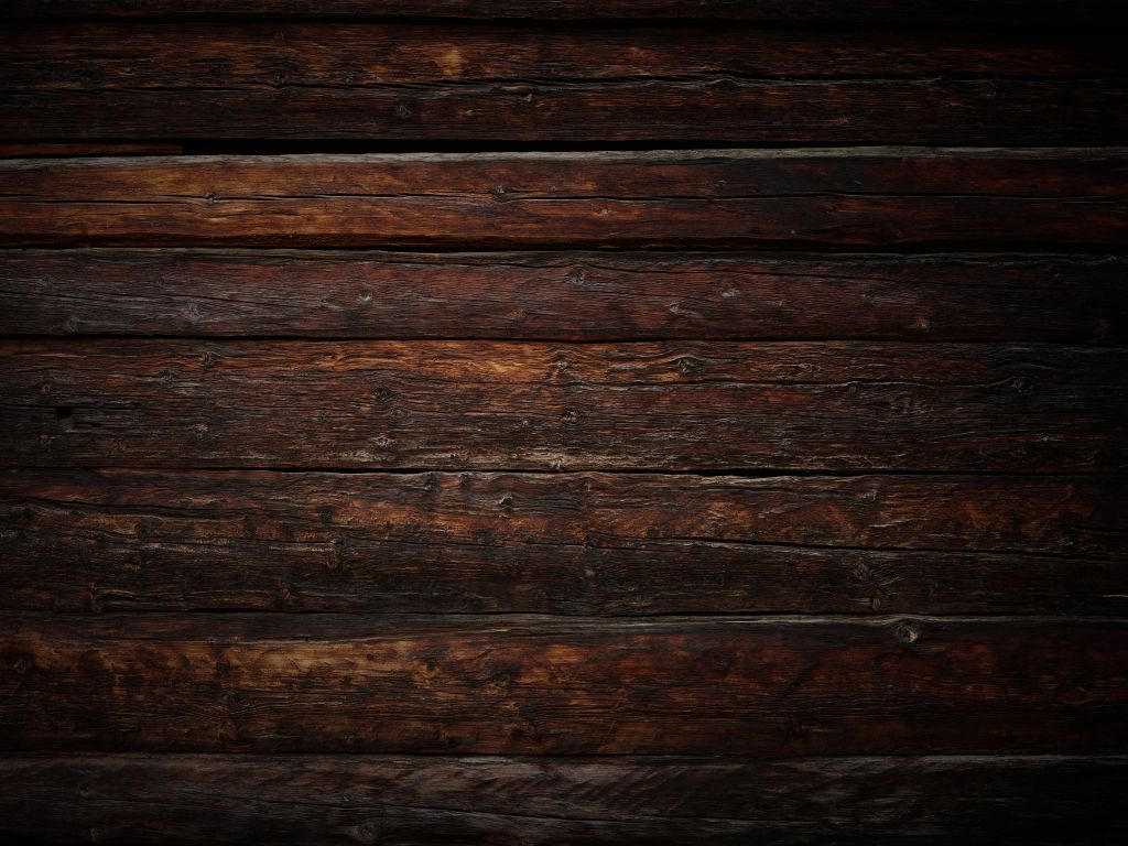 Wand aus dunklem Holz