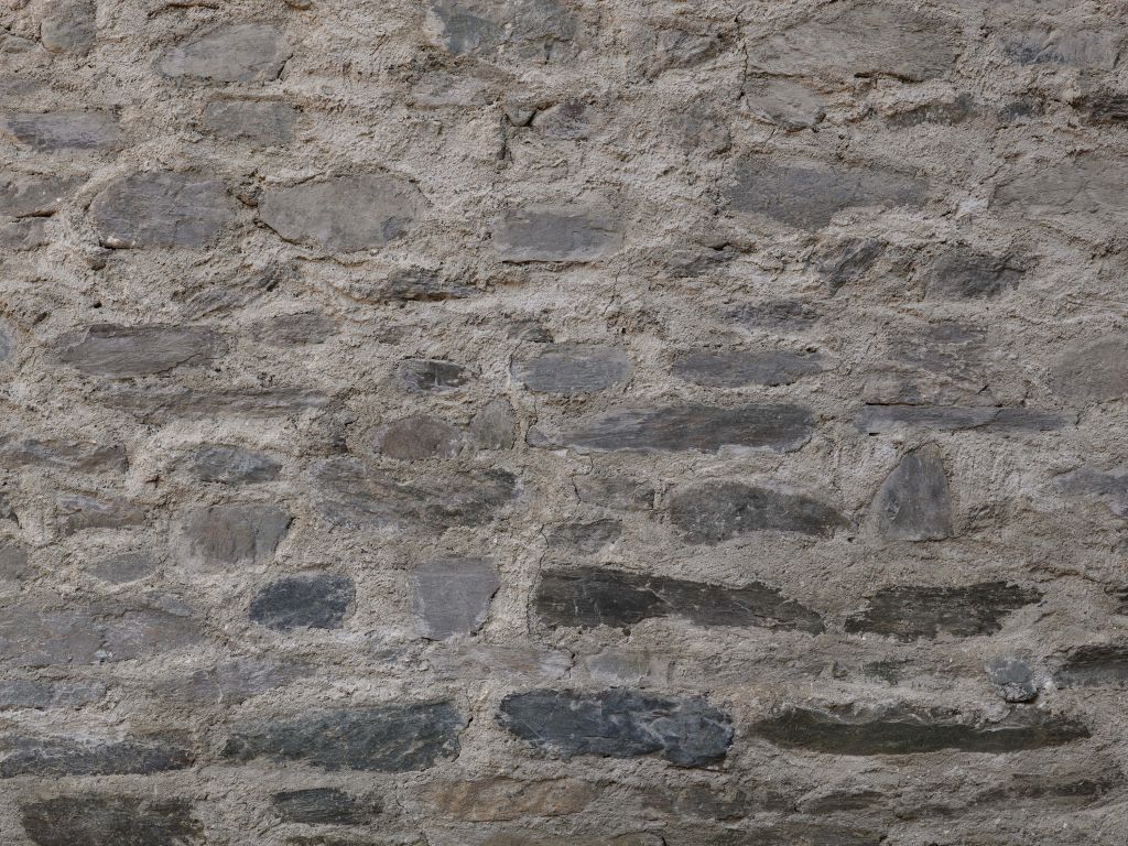 Mauer mit groben Steinen