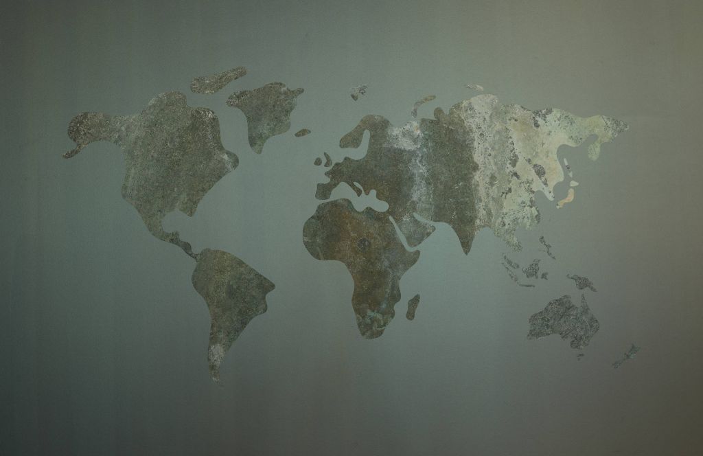 Grüne Weltkarte mit Struktur
