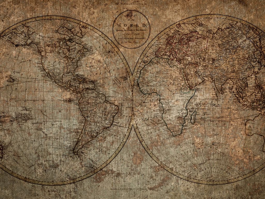 Alte Weltkartenzeichnung