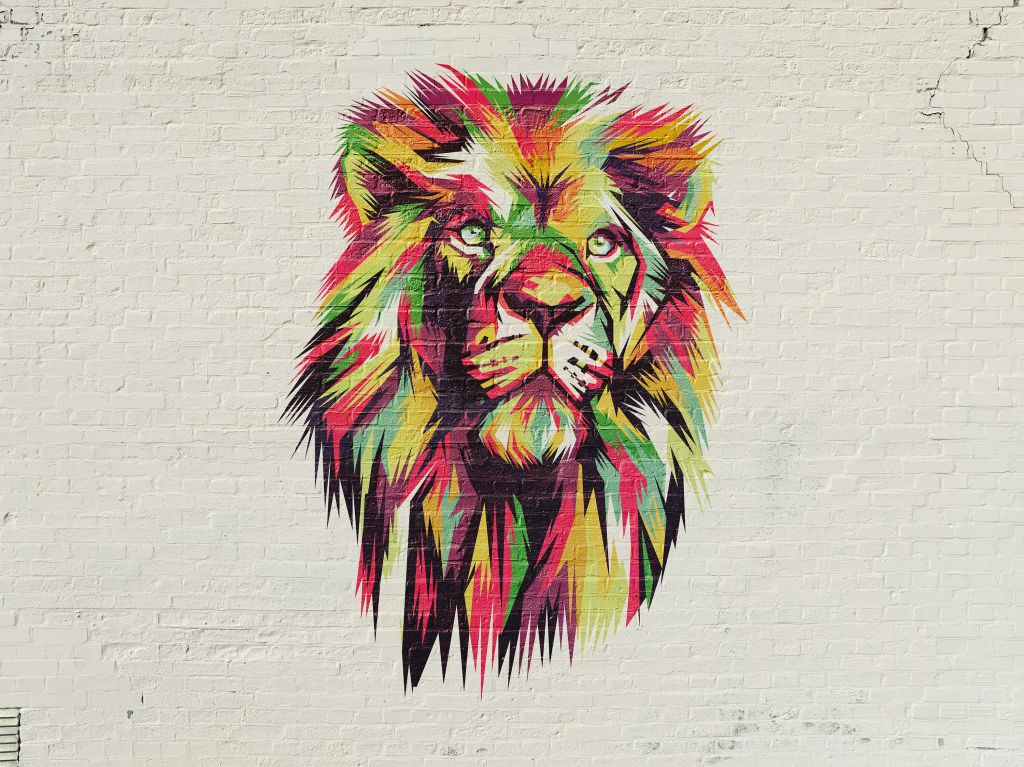 Graffiti eines Löwen