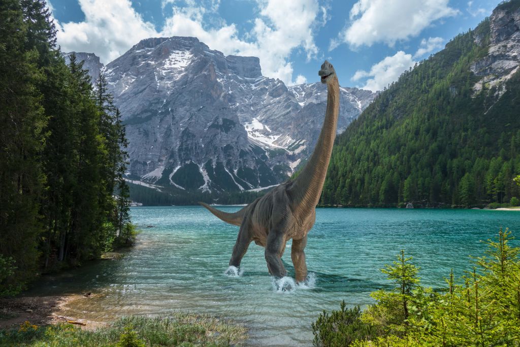 Brachiosaurus im Wasser