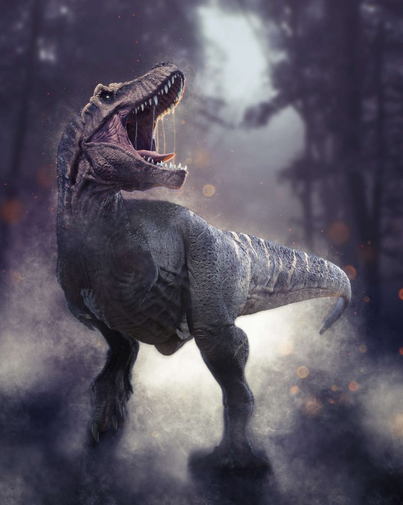 Tyrannosaurus Rex bei Nacht