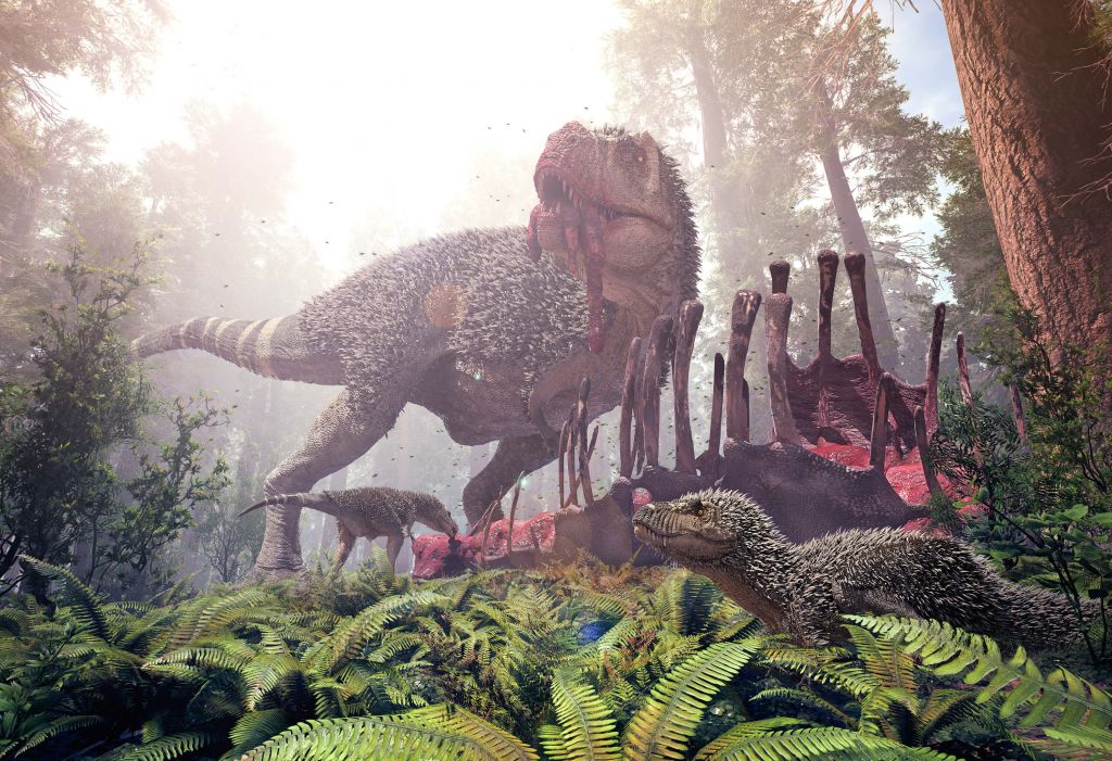 Tyrannosaurus Rex und seine Jungtiere