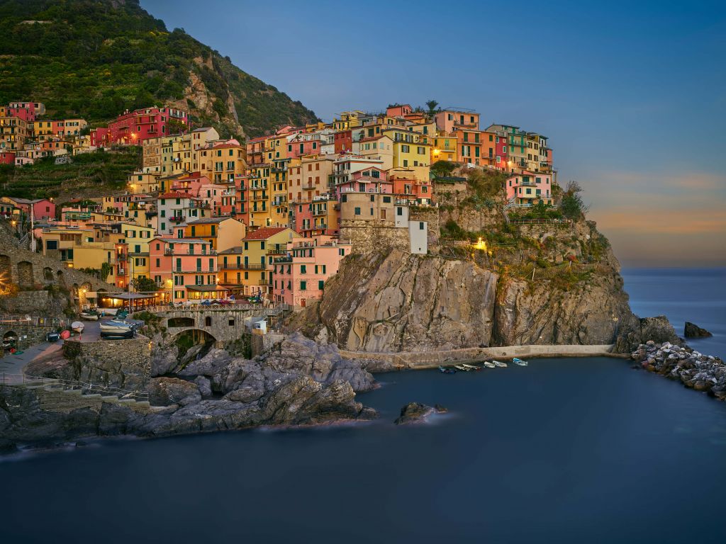 Farbige Häuser in Italien