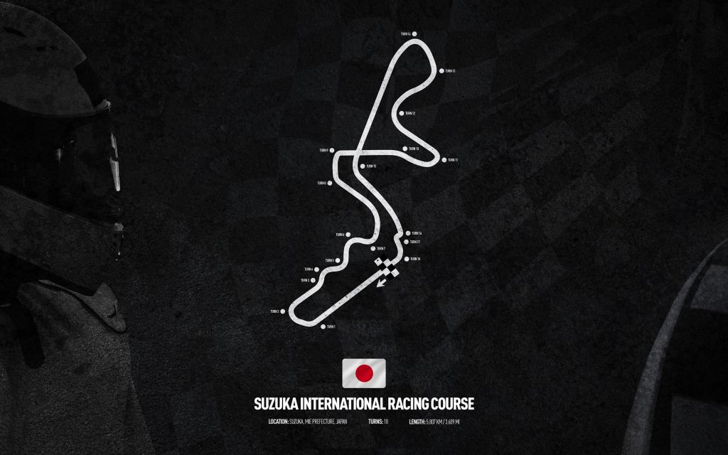 Formel 1 Strecke - Suzuka - Rundkurs - Japan