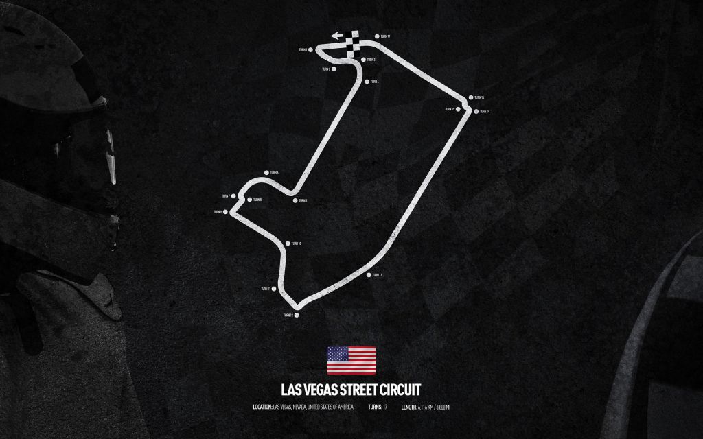 Formel 1 Strecke - Rennstrecke Las Vegas - Amerika