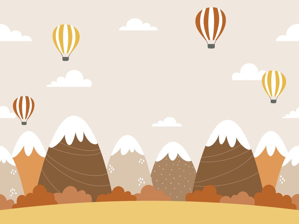 Heißluftballons mit Bergen