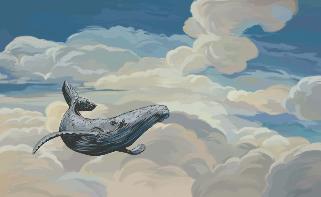 Walfisch durch die Wolken