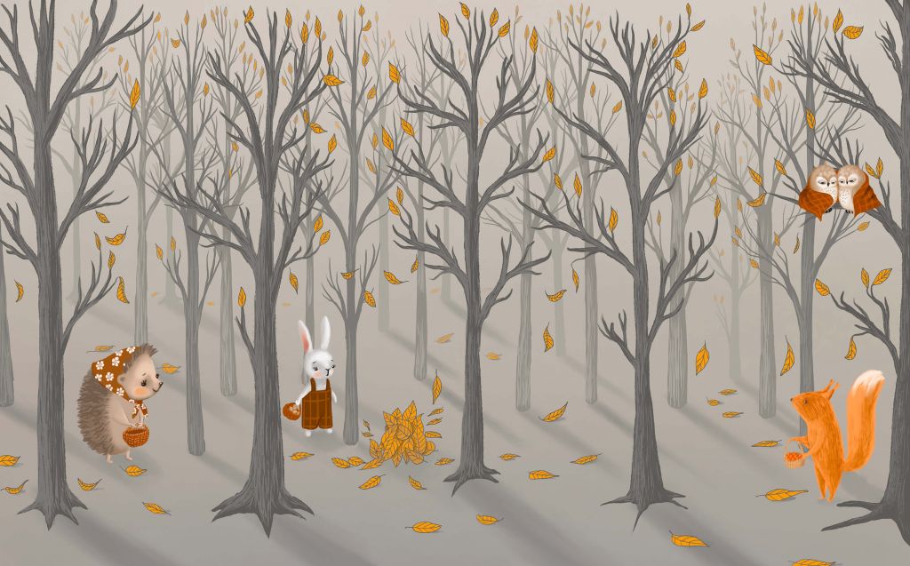 Waldtiere im Herbst