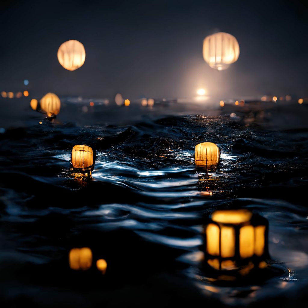 Lanterns über dem Wasser