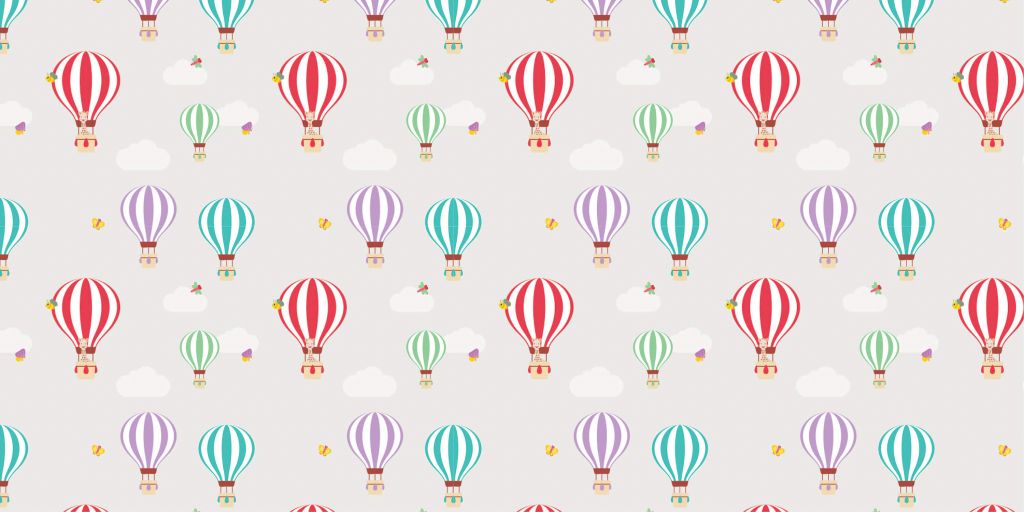 Muster von Heißluftballons