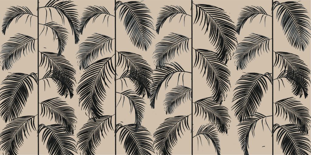 Palmenblätter beige