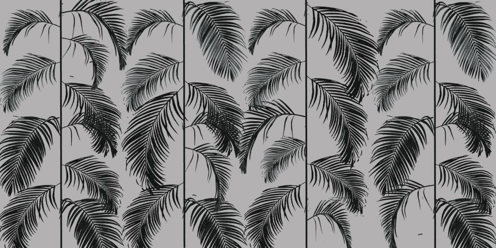 Verspielte Palmenblätter