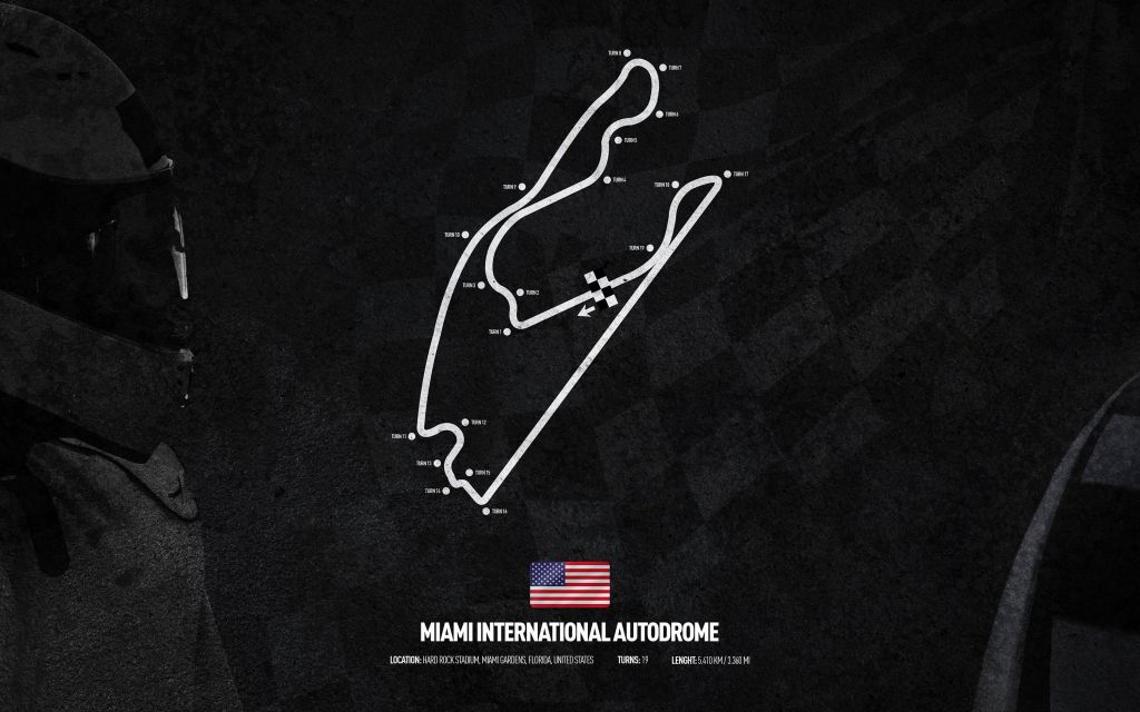 Formel 1 Strecke - Miami International Autodrome - Vereinigte Staaten von Amerika