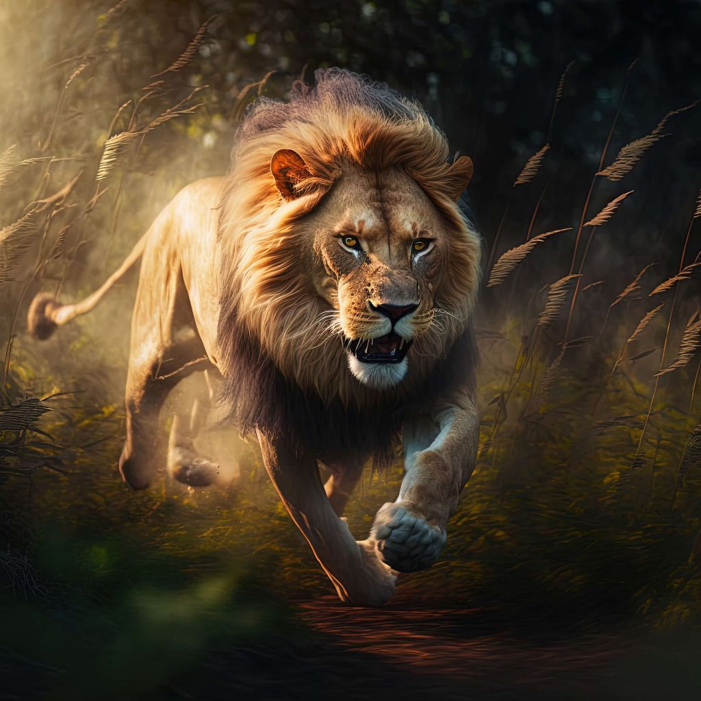 Ein Laufender Löwe