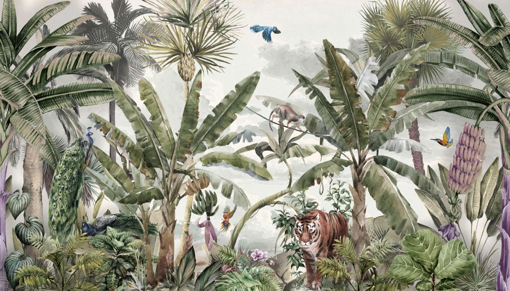 Tropische Zeichnung des Regenwaldes
