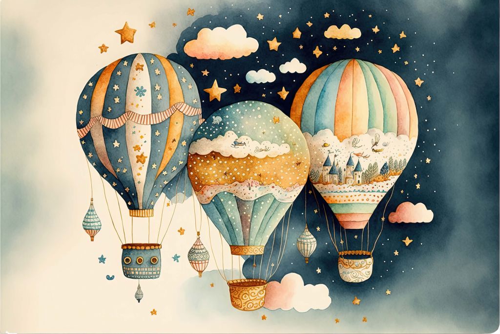 Kinder-Heißluftballons