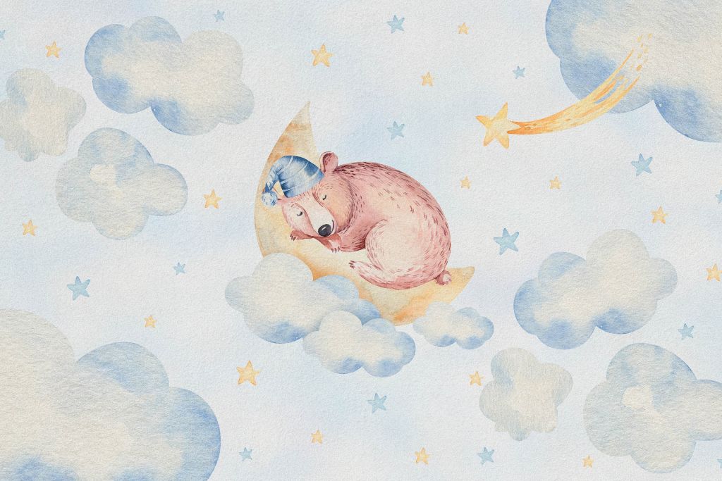 Schlafender Bär in den Wolken